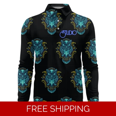 Le Studio Owel 2 Custom 3D Long-Sleeved Polo Shirt
